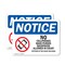 Signmission No Cell Phones Bags Purses In Court, 10 in W x Rectangle, Plastic OS-2PACK-NS-P-710-L-16033 - alternate 1